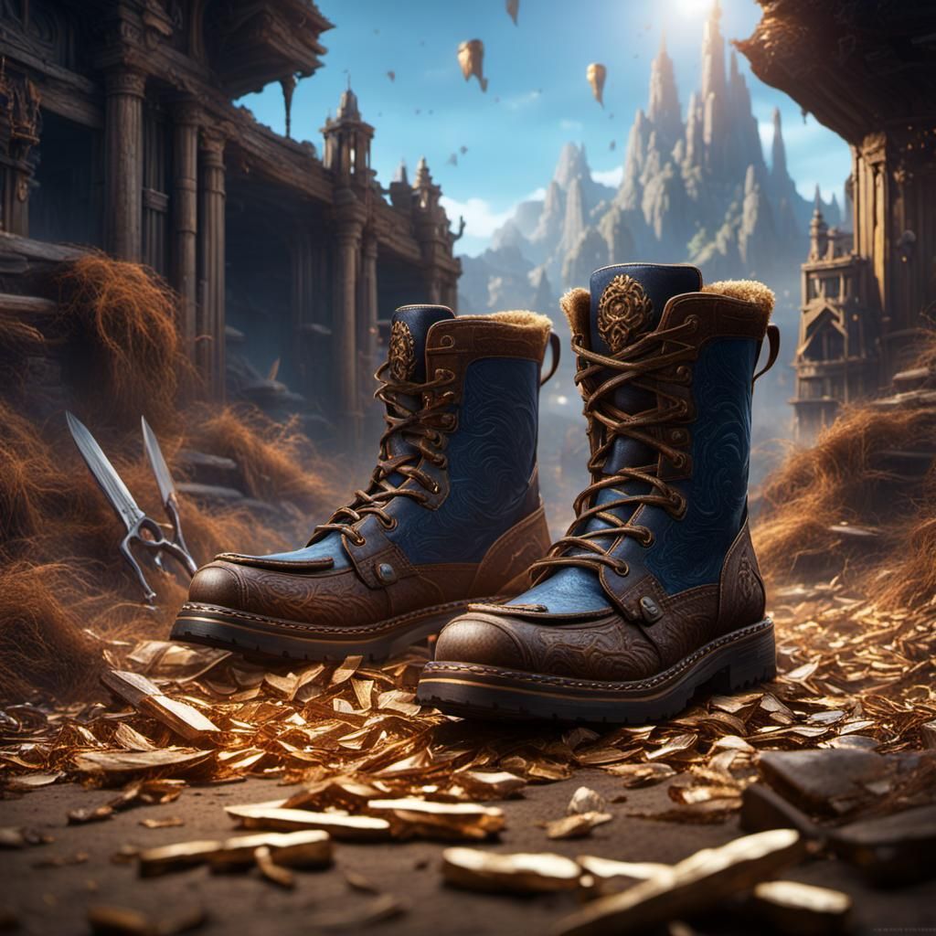 Sawdust Boots: Detailed Matte Painting in Fantasy Style