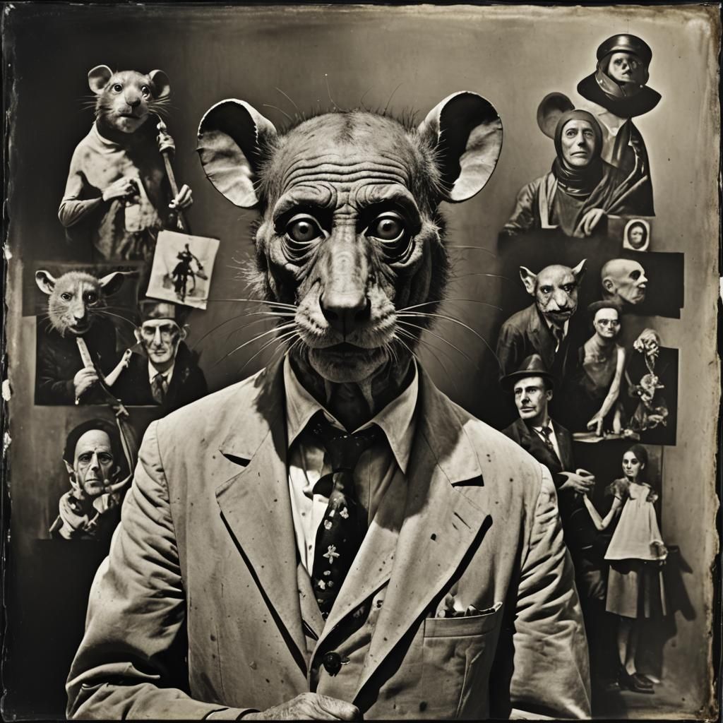 Disturbing Rat-Man Composite Photograph