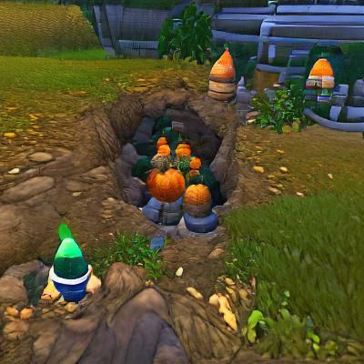Gnomes Stealing Pumpkins Underground