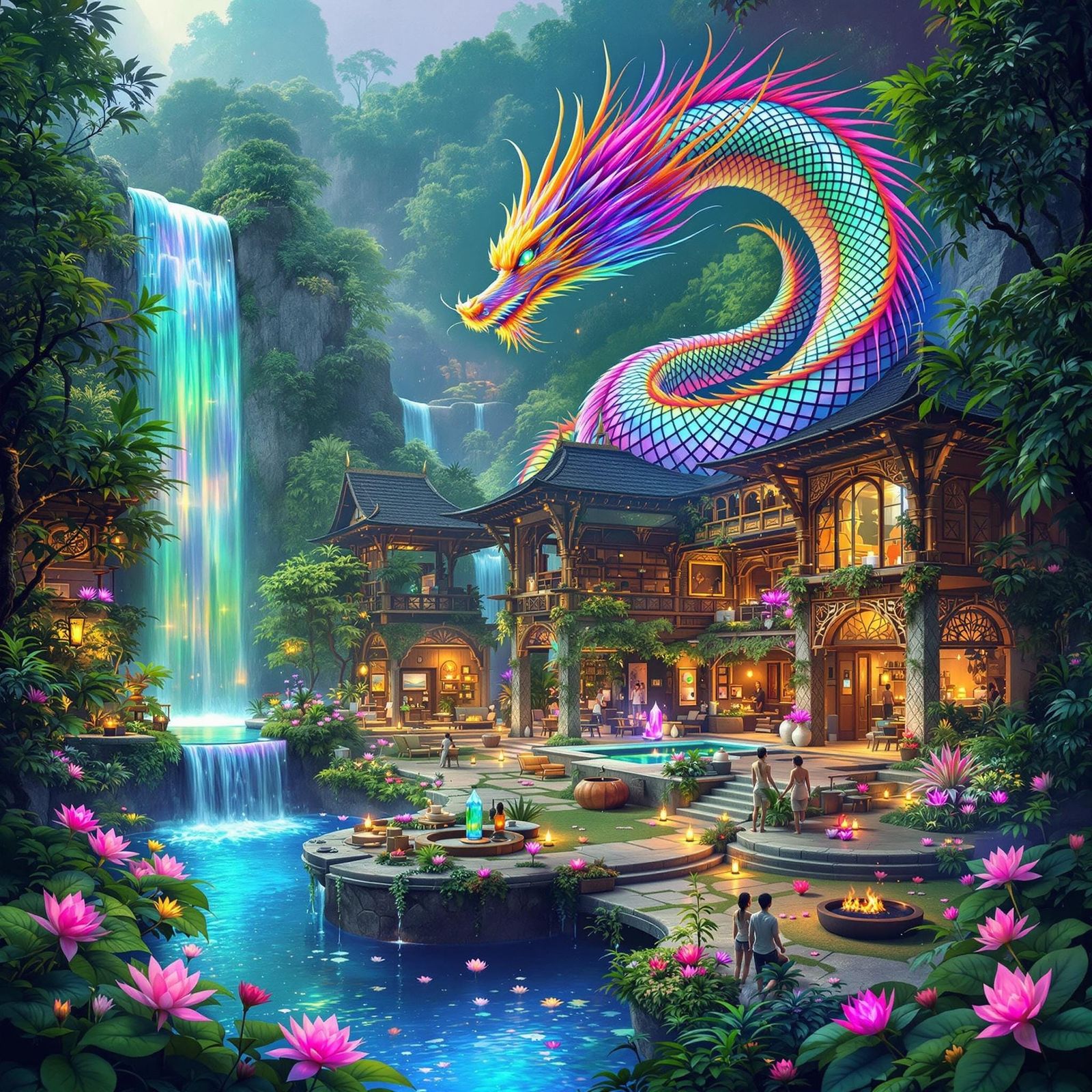 Balinese Village Oasis in Emerald Green Paradise