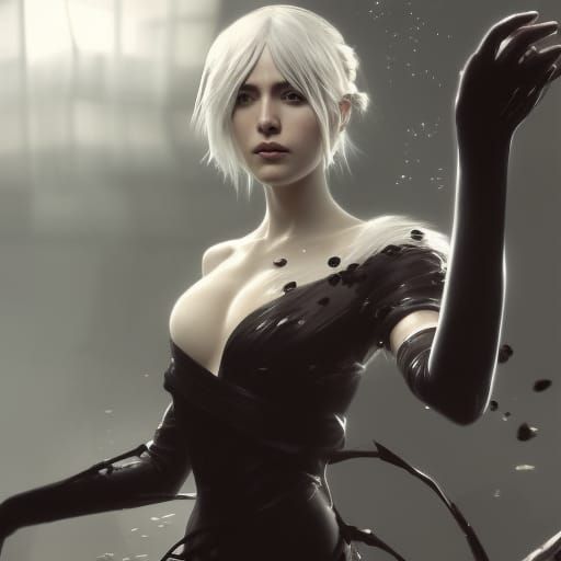 Nier Automata Inspired Portrait in Unreal Engine 5