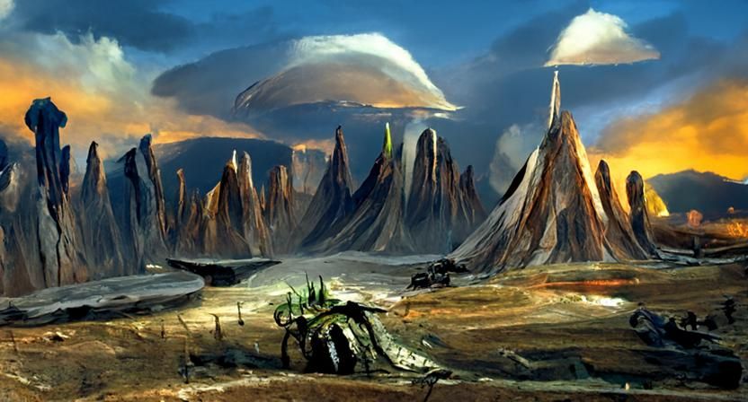 Alien Landscape Concept Art: Science Fantasy Style