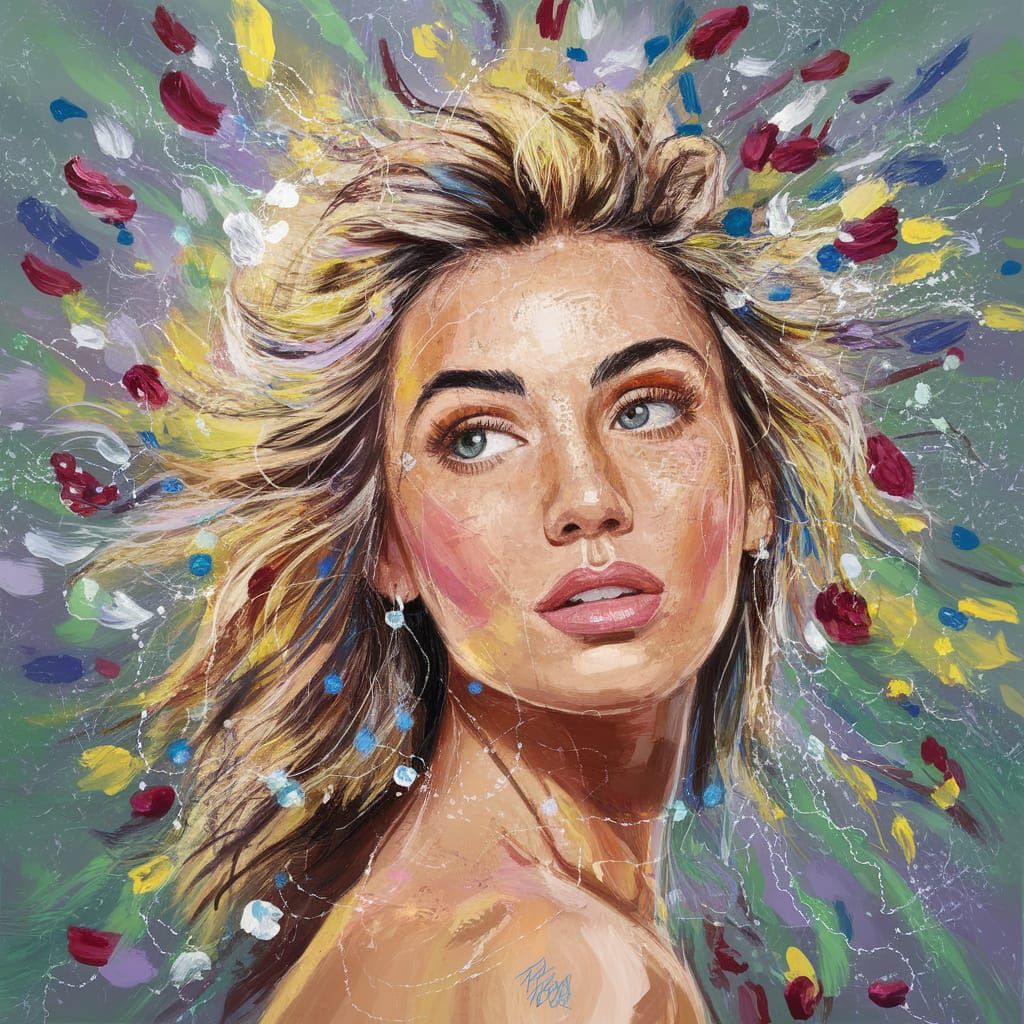 Sultry Female Form Captured in Light Painting