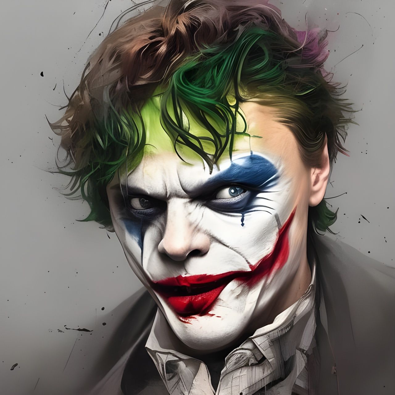Leonardo DiCaprio as Joker: Crayon Caricature Art