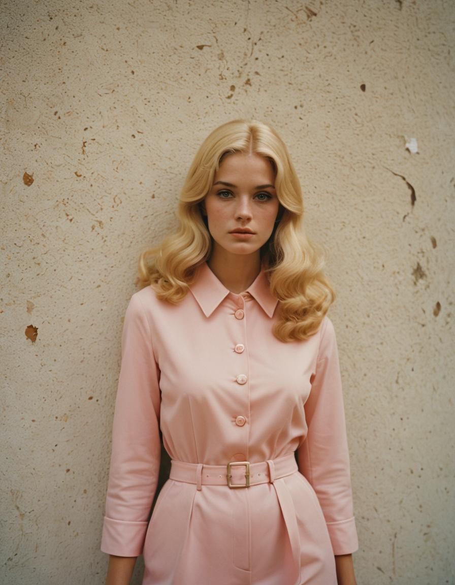 1960s Blond Bombshell in Vargas Style