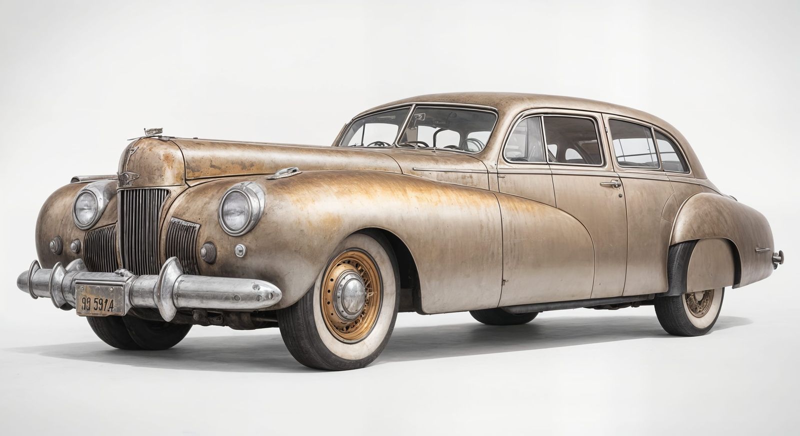 Luxury 1940s Saoutchik Limousine in Modern City