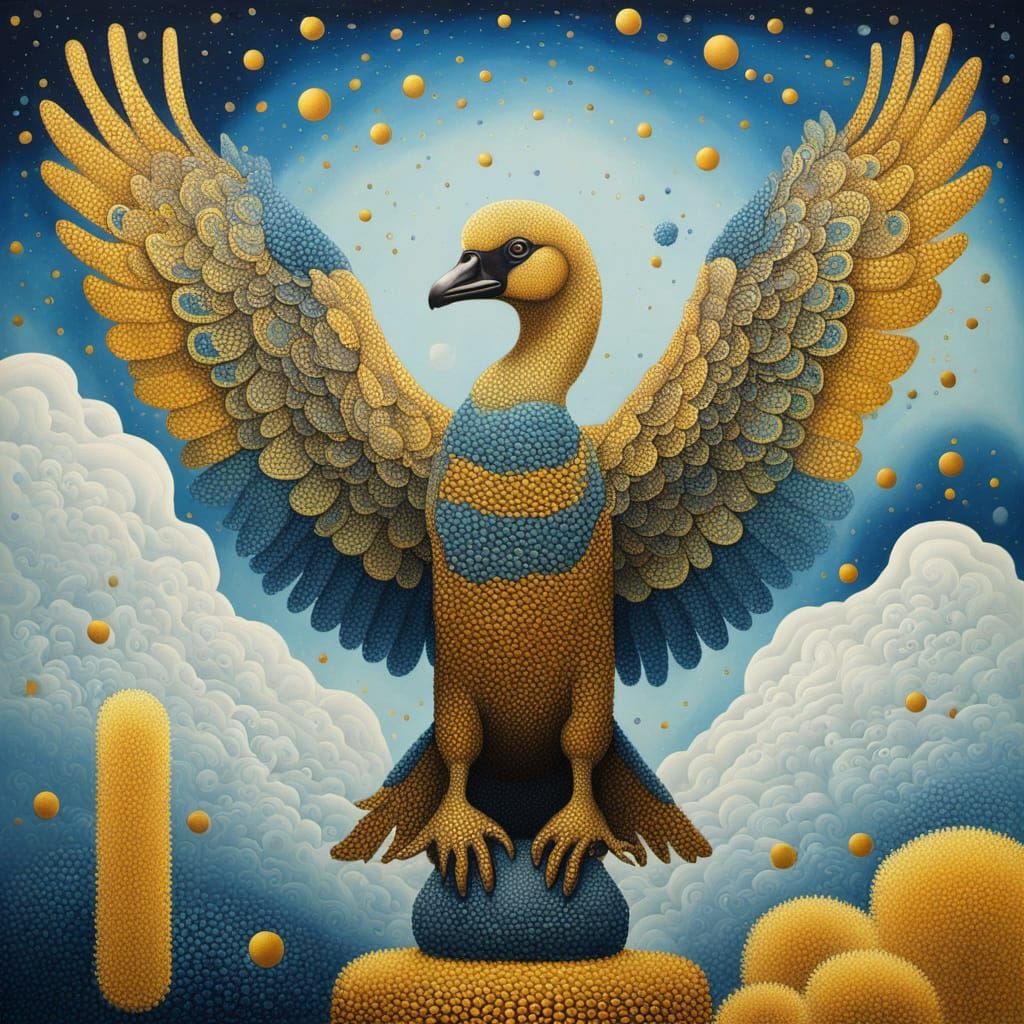 Abstract Totem Pole Porsche in Surrealist Style