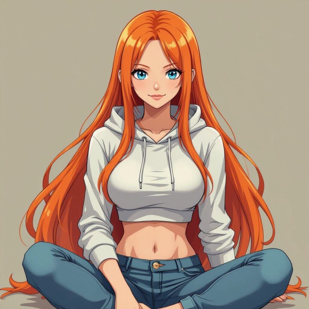 Nami from One Piece in Anime Style