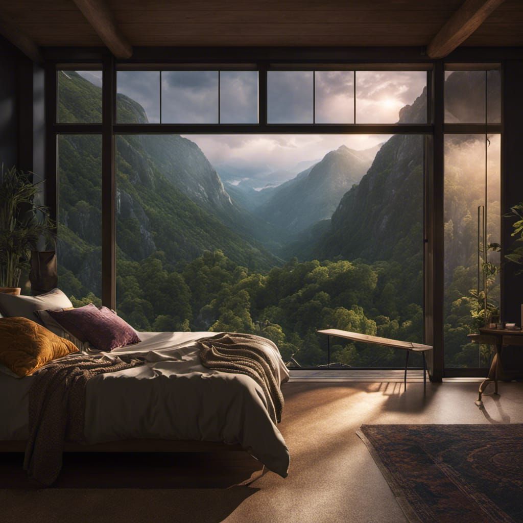 Cabin View: Woman, Storm, and Spider, Unreal Engine 5