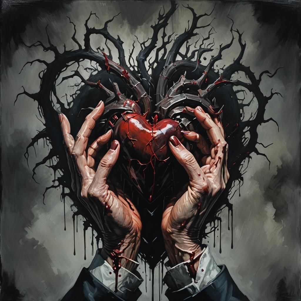 Bleeding Heart in Darkness: Sinister Art