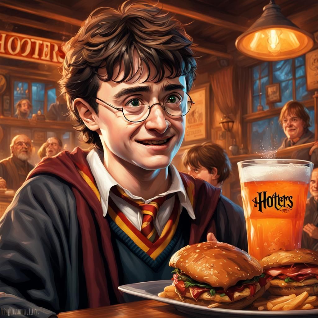 Harry Potter and Friends, Hyperrealistic Dark Fantasy