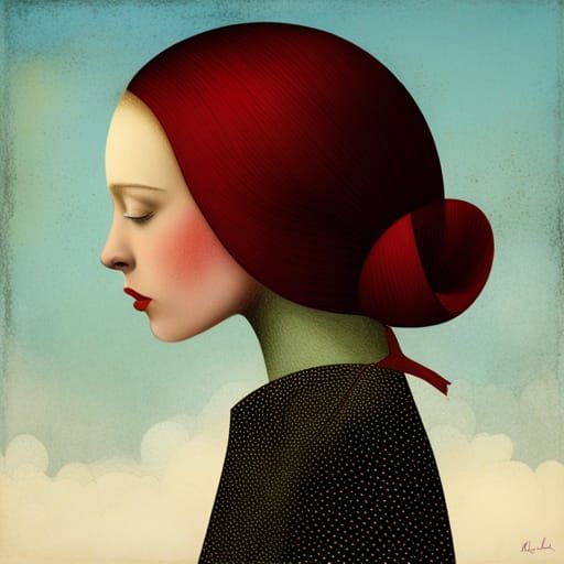 Girl in Style of Welz-Stein and Caulfield