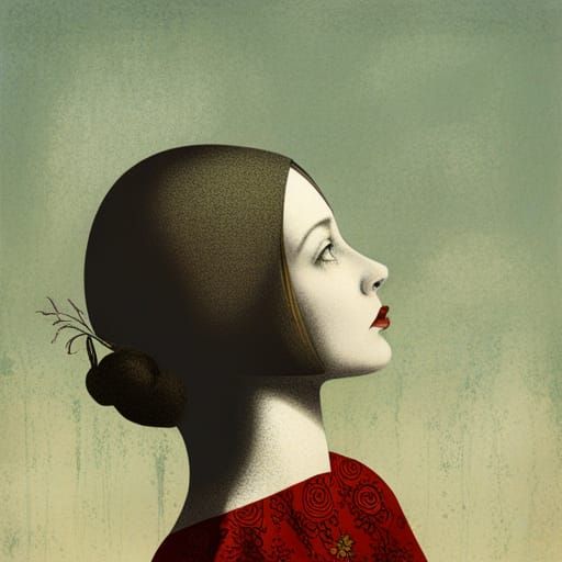 Girl in Style of Welz-Stein and Caulfield