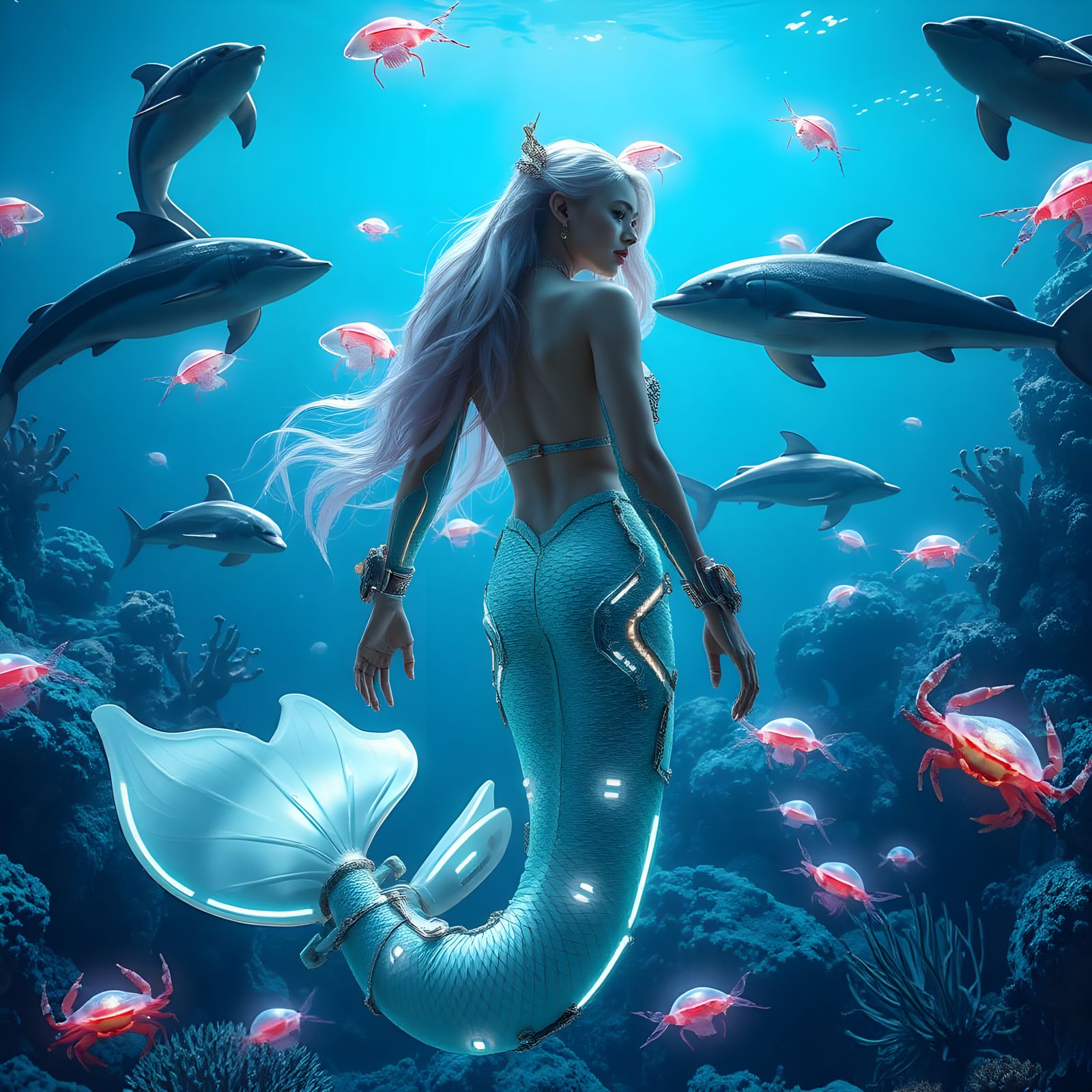 Neon Depths: The Seapunk Mermaid!