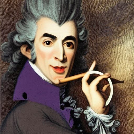 Vampire Lord Playing Harp in Classical Style