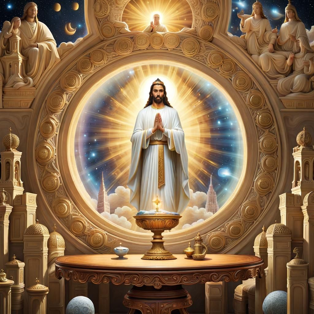 Divine Presence: A Peaceful Scene of Universal Connection