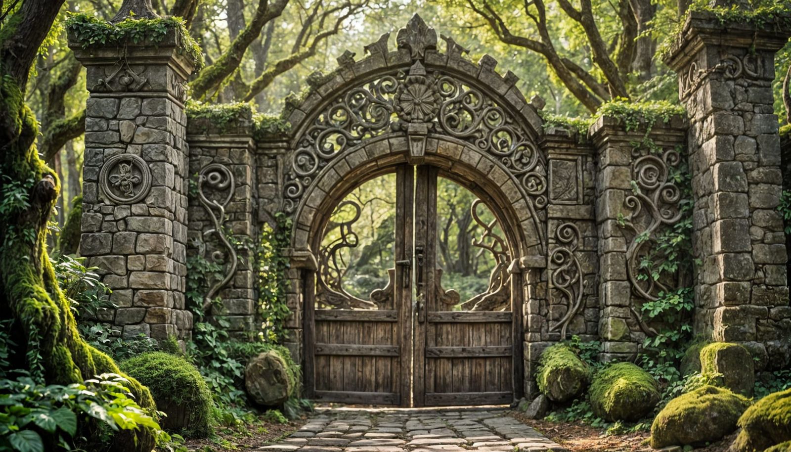 Elven Citadel Entrance: Rustic Fortress Gate