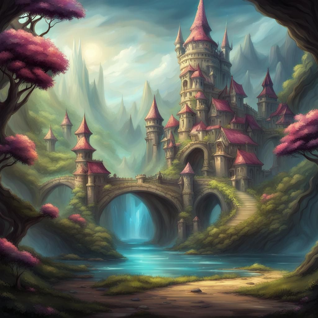 Enchanting Fantasy Landscape Background