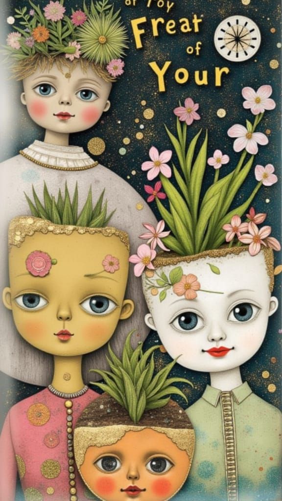 Whimsical Doll Head Planters Overflowing with Succulents in ...