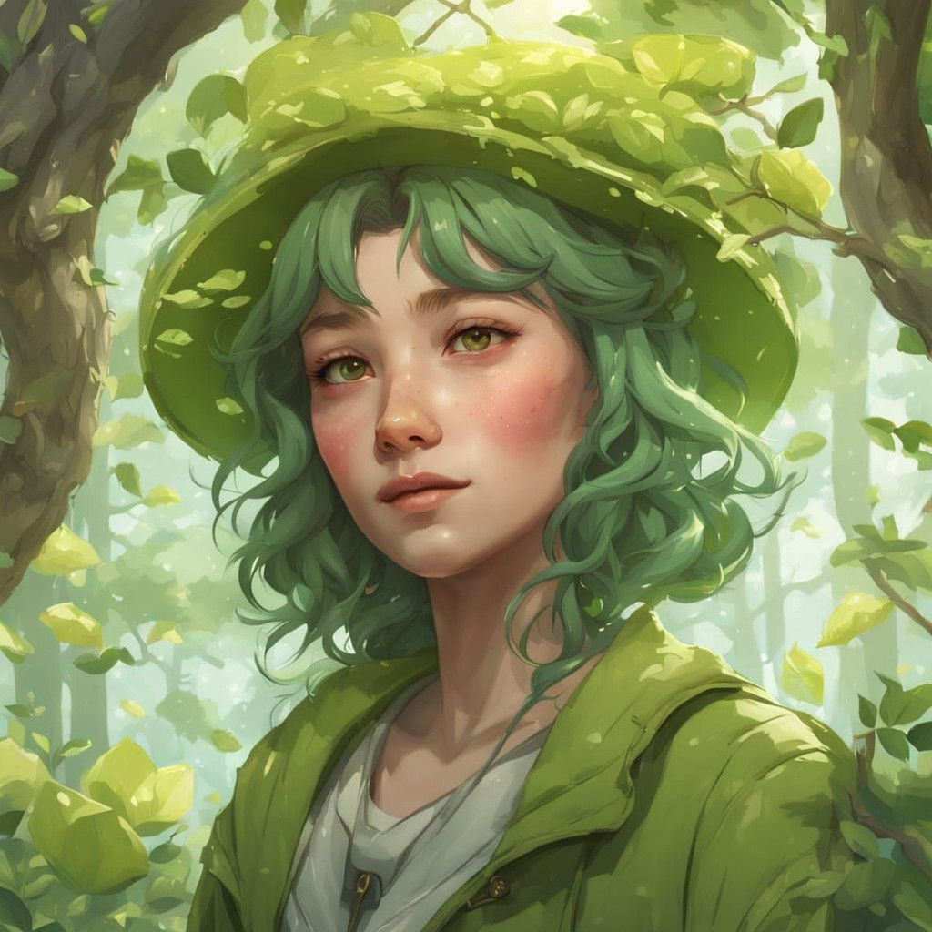 Cute Anime Girl in a Whimsical World