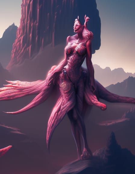 Fantastical Sunflower Humanoid Concept Art