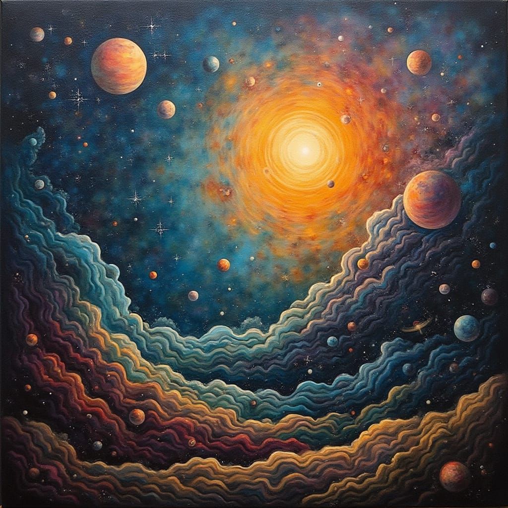 Surreal Space Nebula Inspired by Salvador Dali