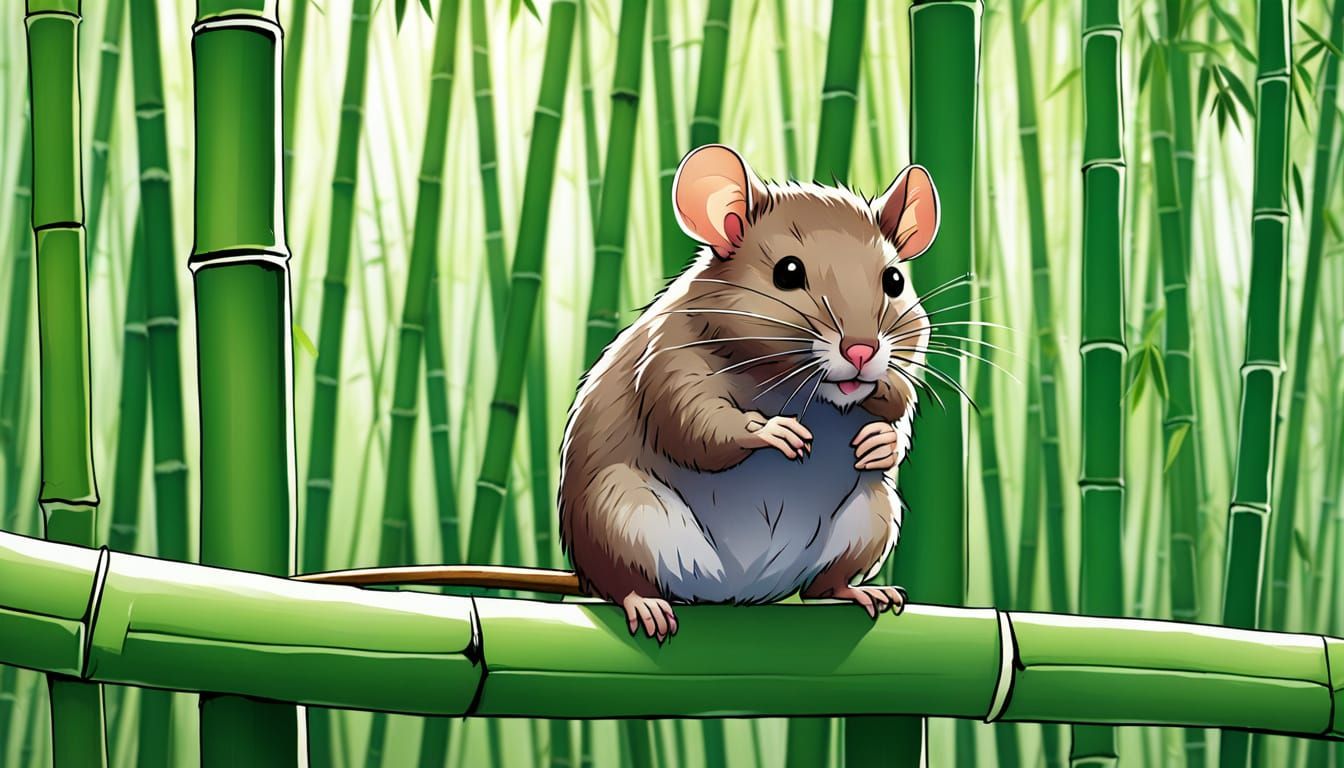 Bamboo Rat Feast in Lush Forest