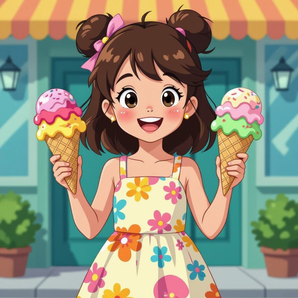 Girl with ice cream
