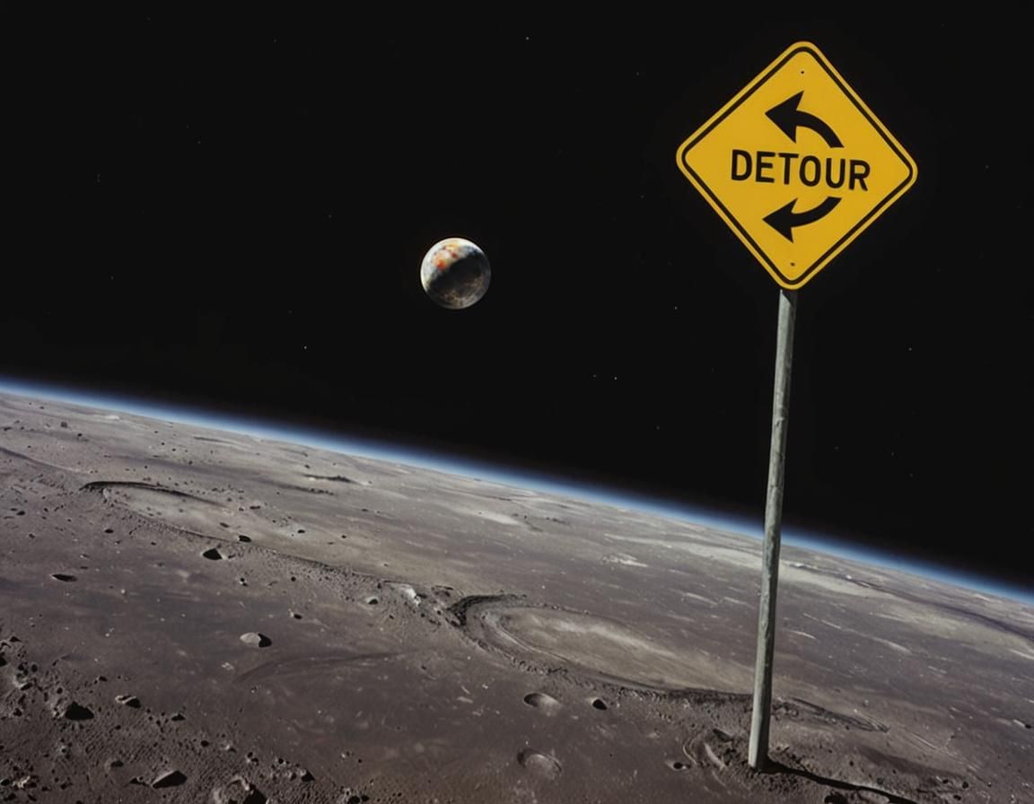 Vibrant Ink Poster of Planet Mercury Detour