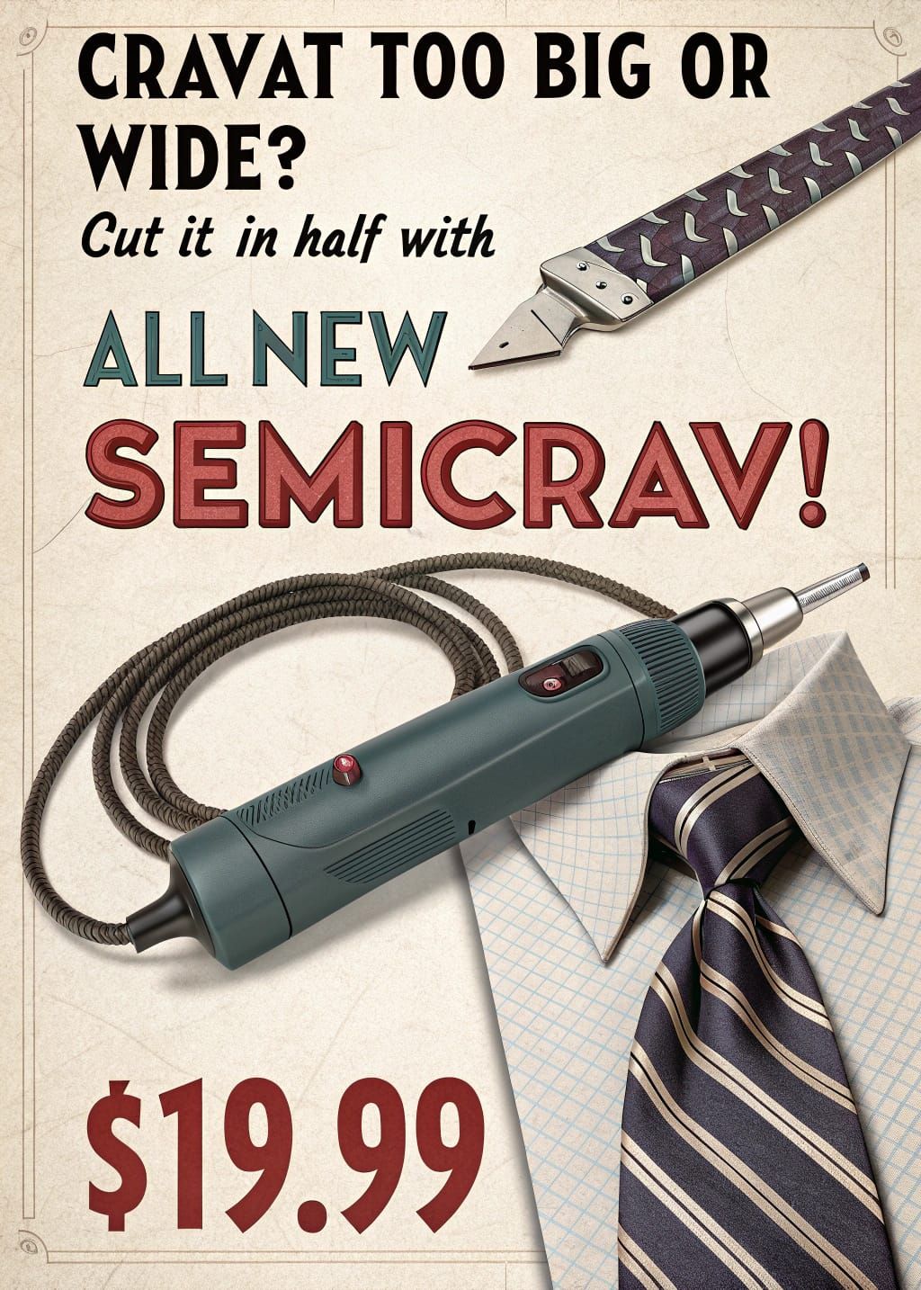 1950s Retro Electric Carving Knife Advertisement