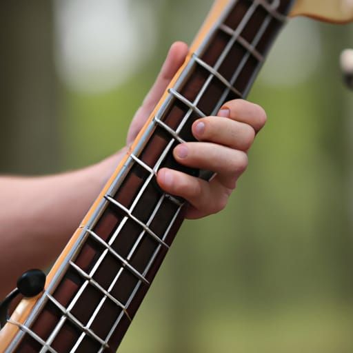 Bass Guitar Slap in Sharp Focus Photography