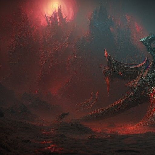 Detailed Matte Painting in Deep Color