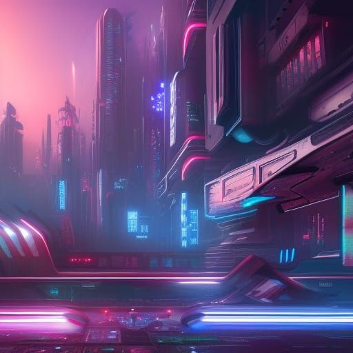 Detailed Cyberpunk Electronic Boards in 8K