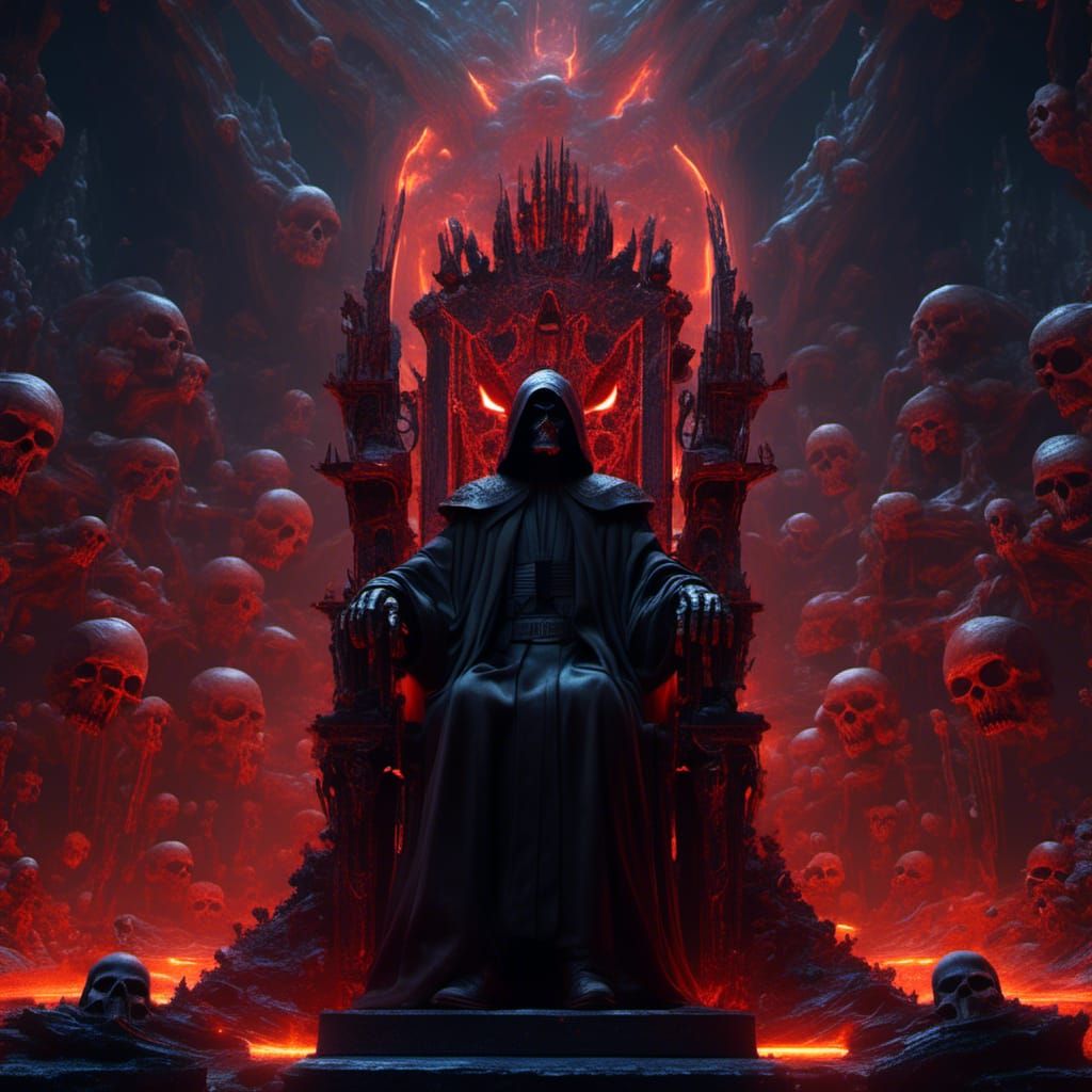 Palpatine's Hellish Throne: A Detailed Matte Painting
