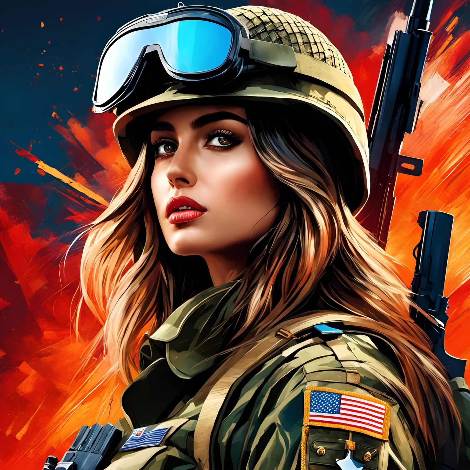 Portrait of a Soldier in Classic Style