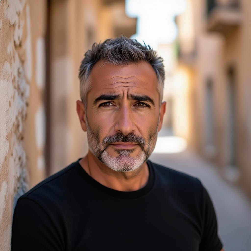 Tunisian Man Portrait with Dramatic Lighting