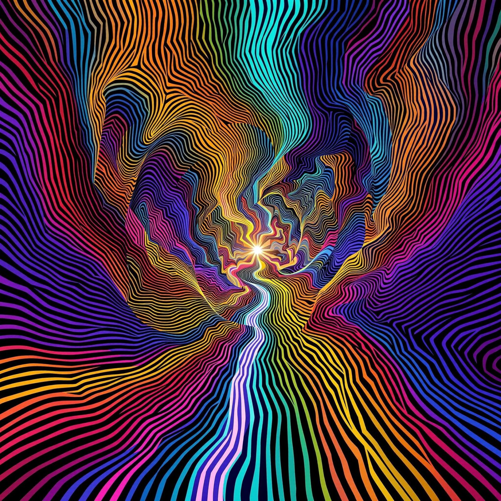 Optical Illusion Art in Vibrant Color