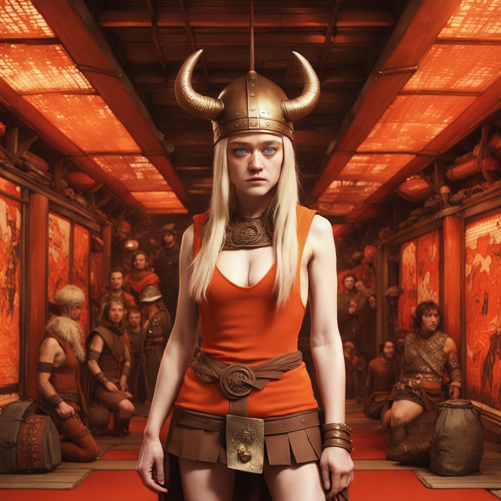 Dakota Fanning as Japanese Viking Barbarian in 3D