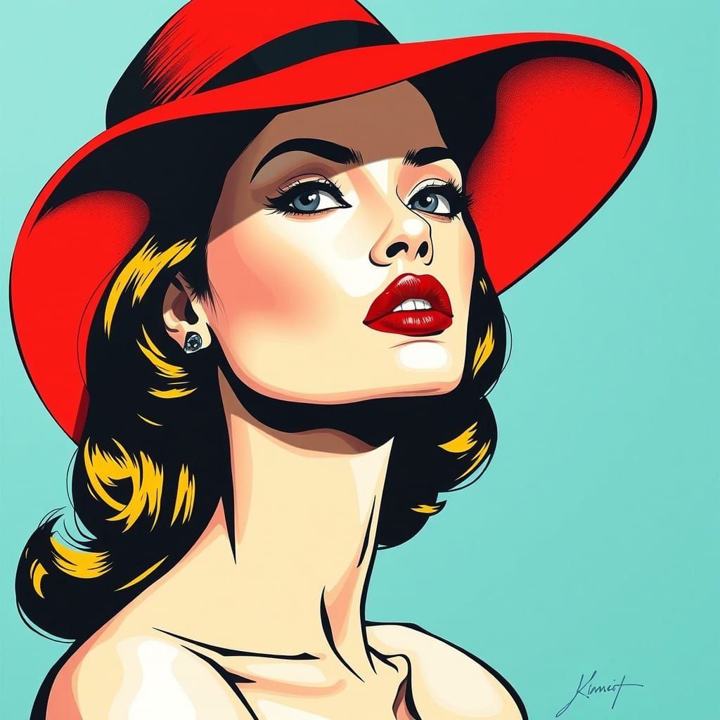 Retro-Futuristic Fashionista in Red