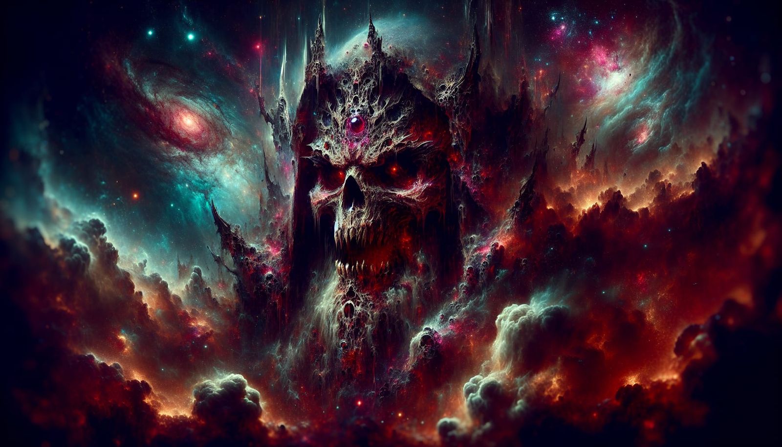 Malevolent Goblin Warboss in Cosmic Horror Scene