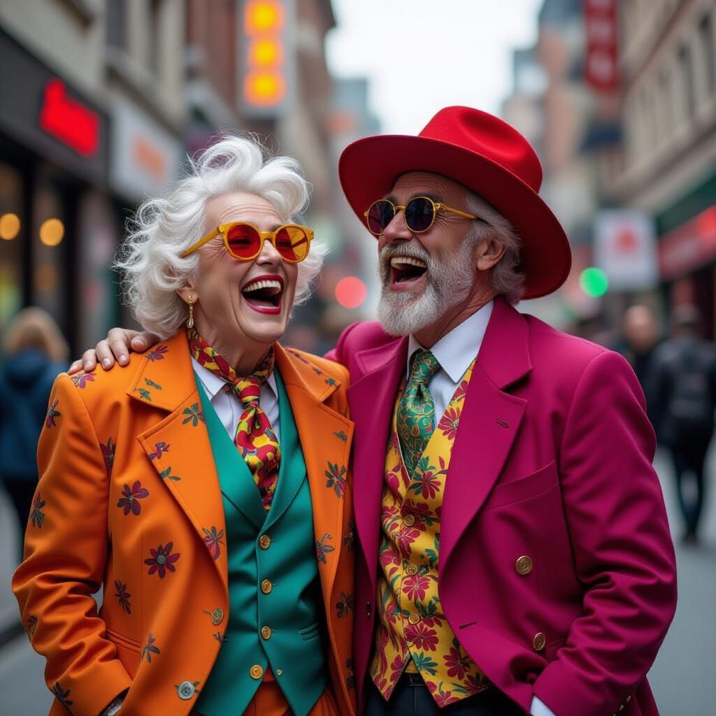 Hyper Realistic Comic Art of Laughing People