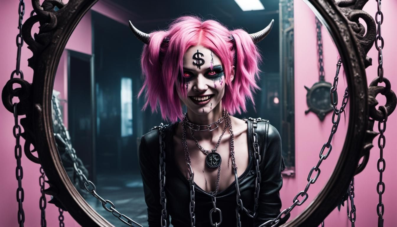 Mirror Demon Chains Punk Girl into Mirror Realm