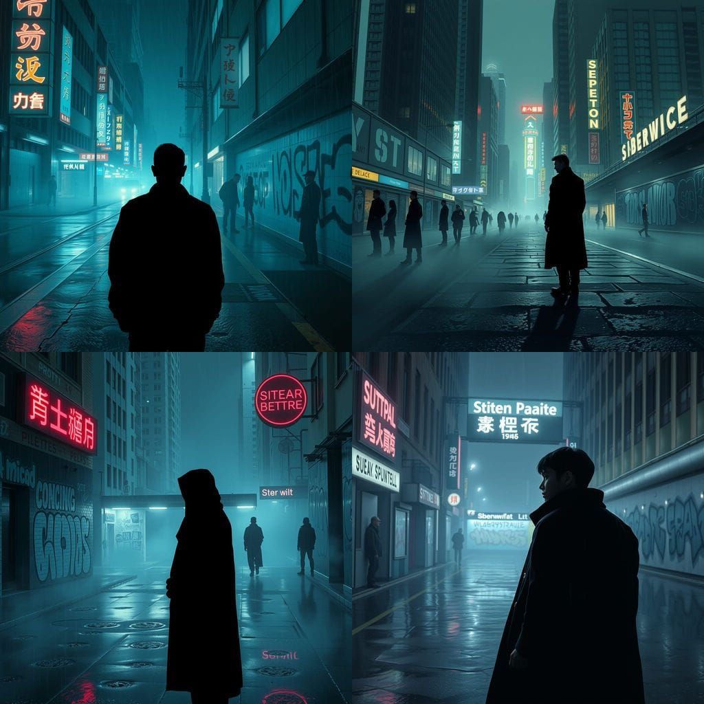 Lost in Neon City Shadows