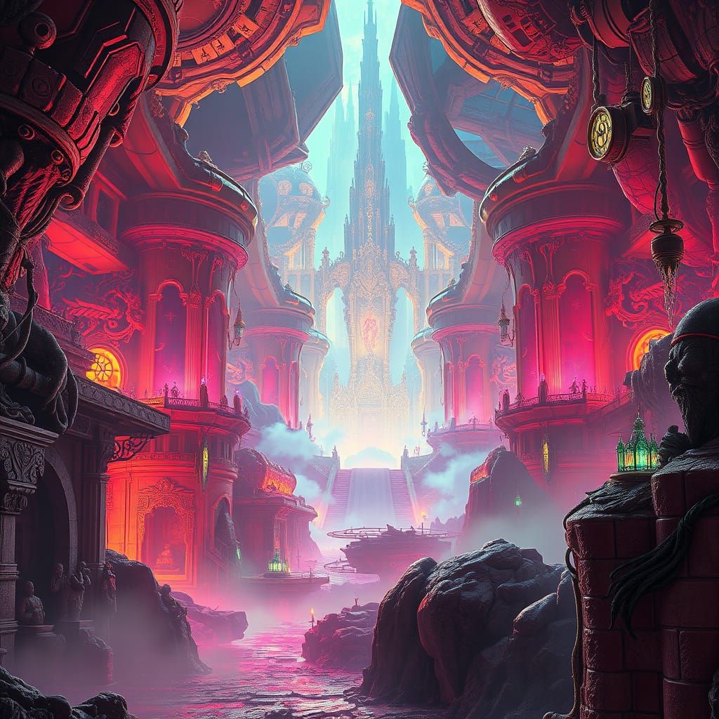 Ethereal Realm of Vibrant Wonder