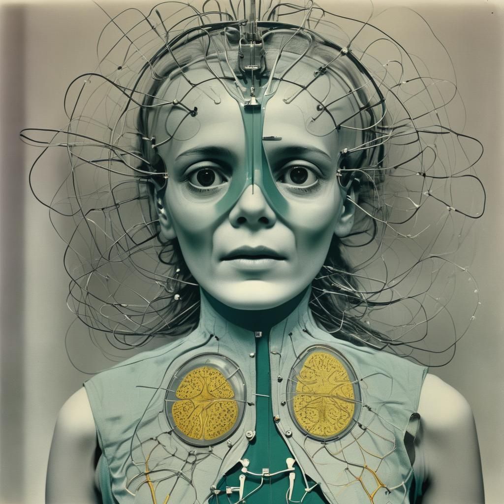 Vintage Neurographic Crocheting Therapy Art