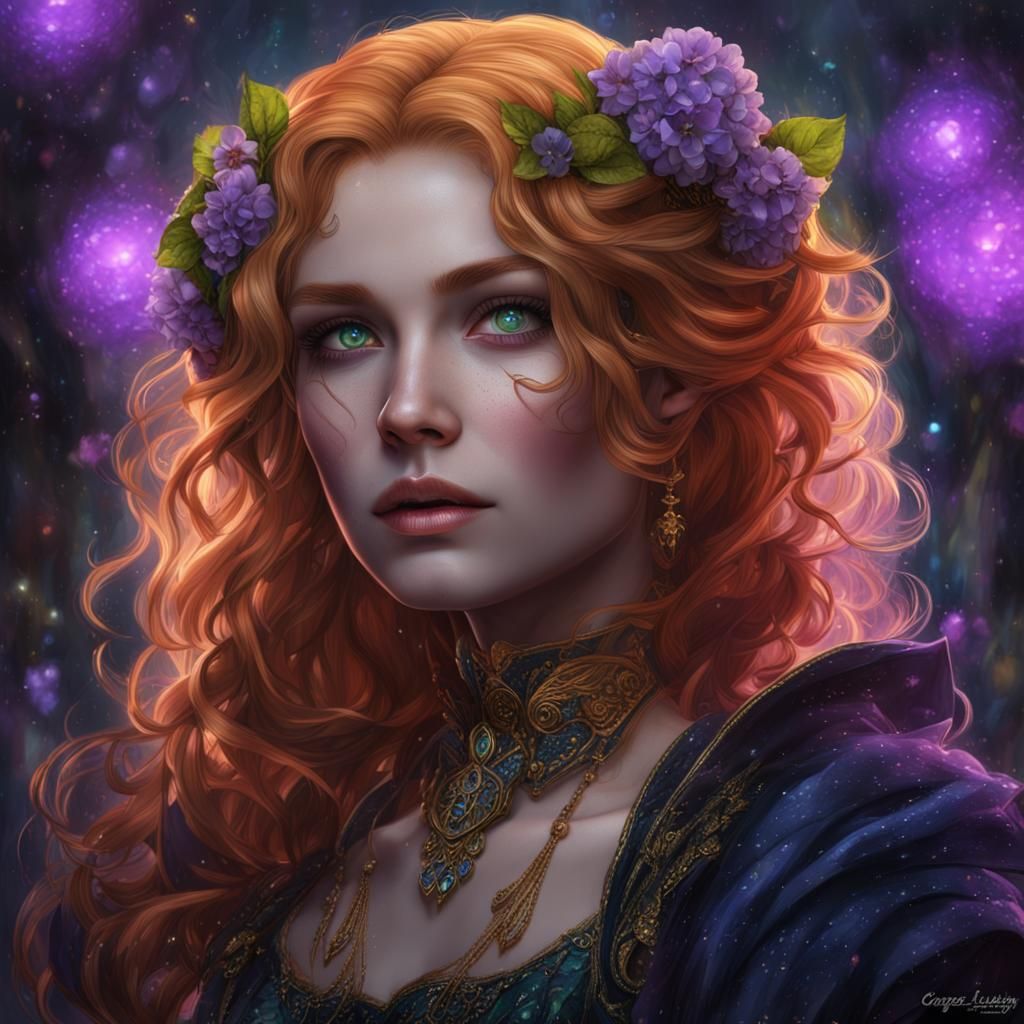 Gothic Woman with Diamonds: Dark Fantasy Art