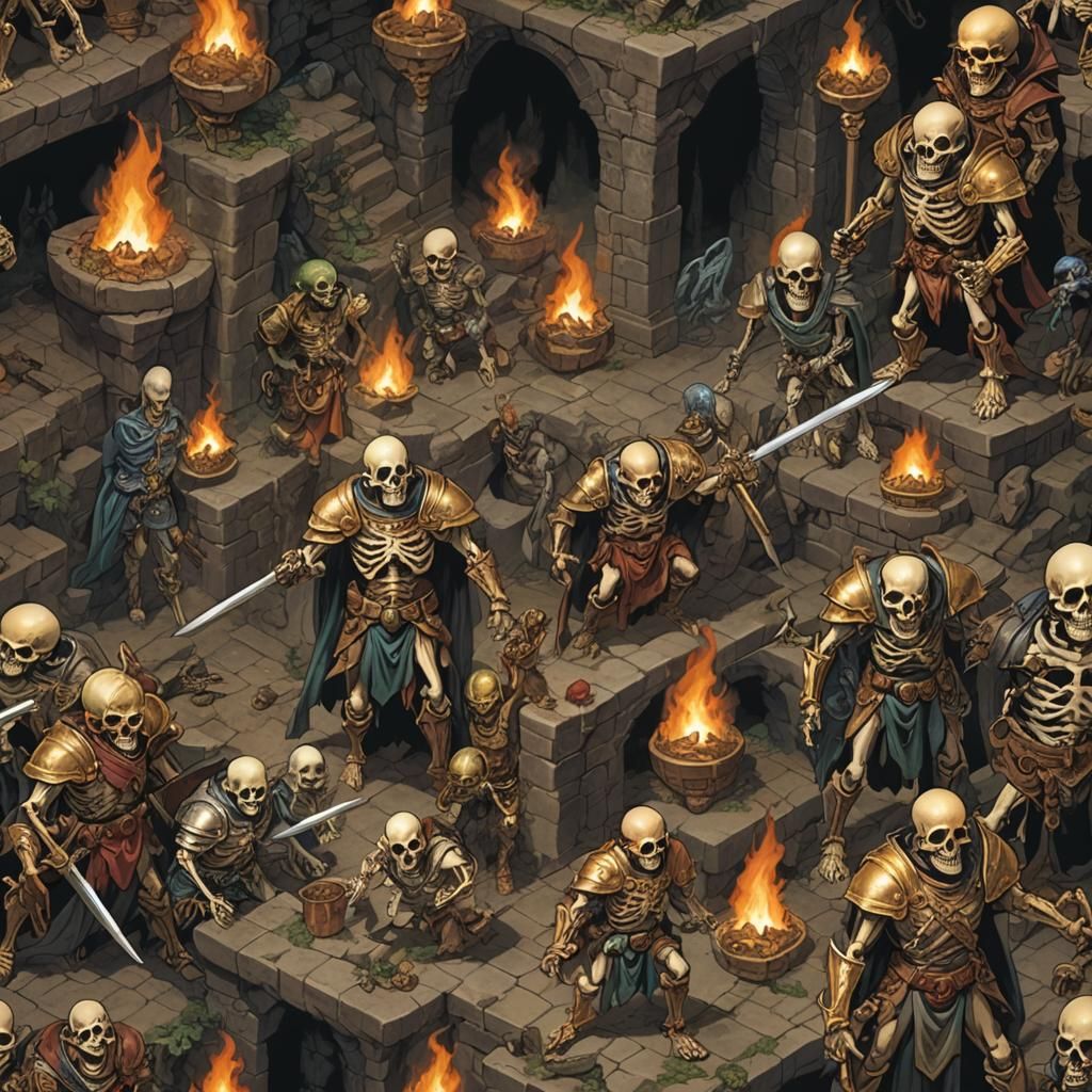 D&D Adventurers in Shadows Over Mystara Dungeon