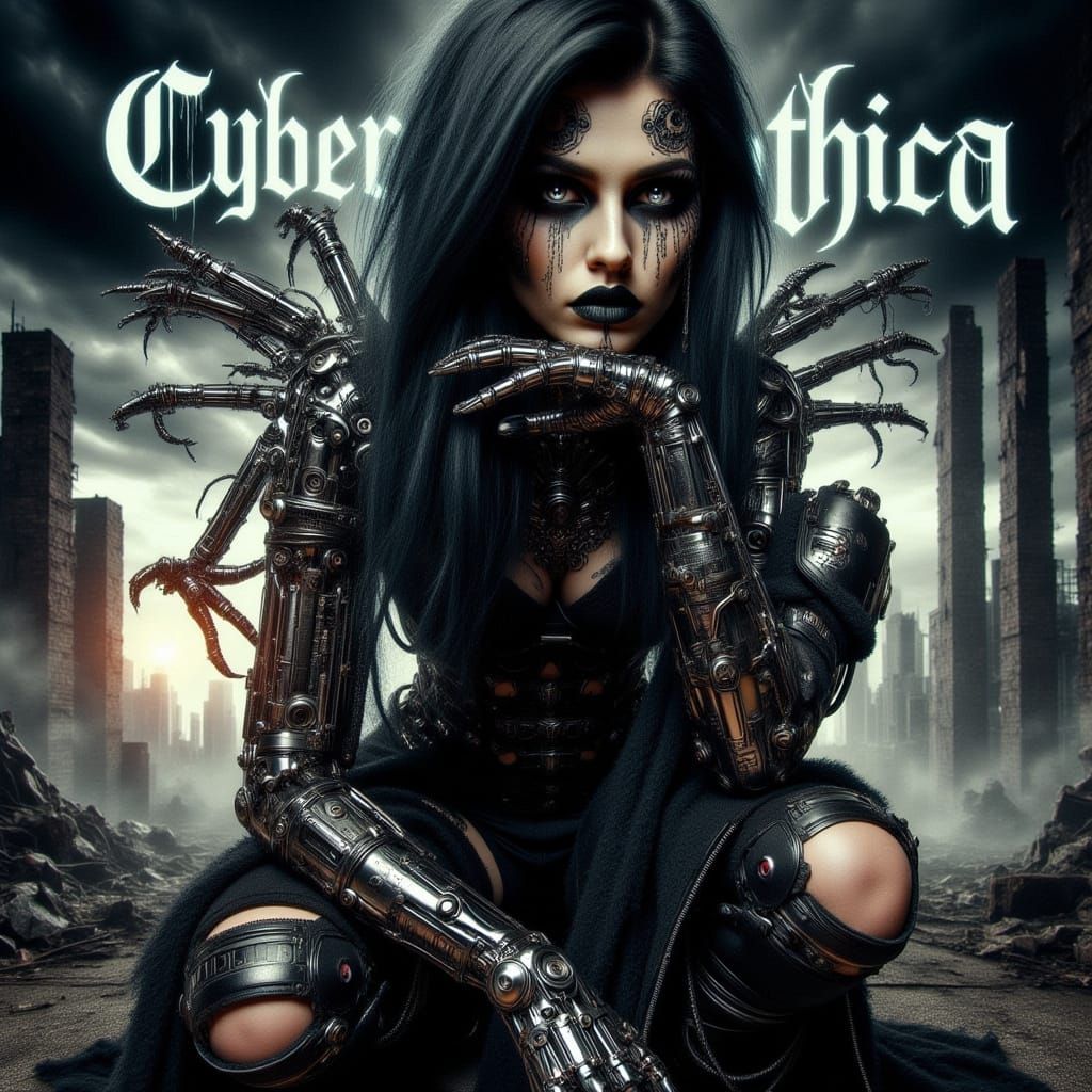 CyberGothica Text Art in Cyberpunk Style