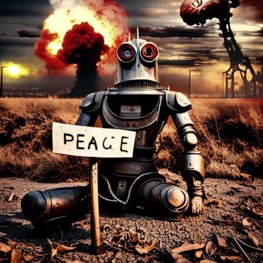 Post-Apocalyptic Robot's Plea for Peace