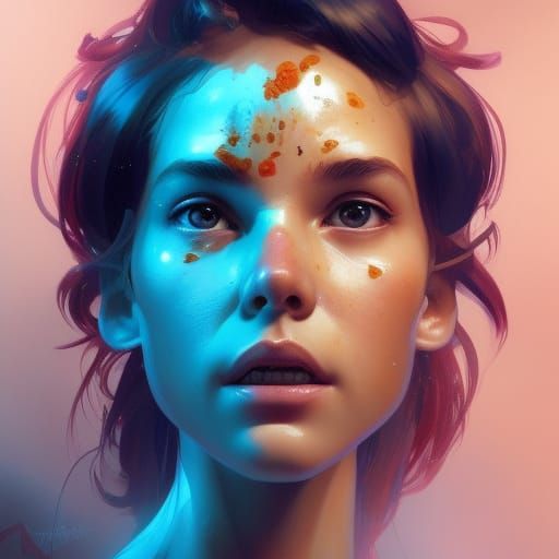 Hyperdetailed Pizza Portrait in Volumetric Lighting